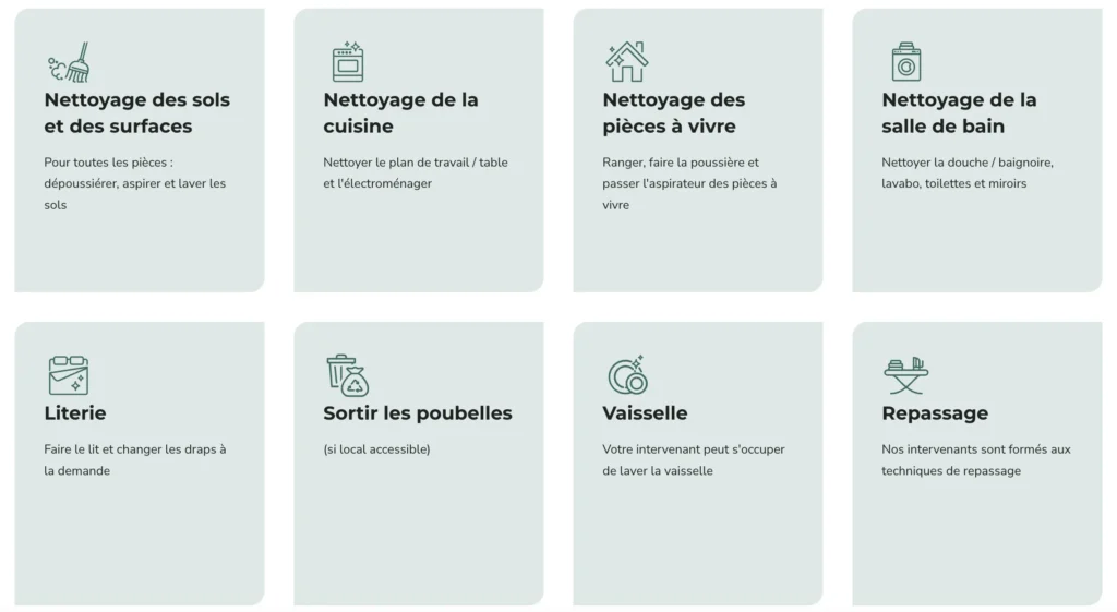 Les services proposés par Helping