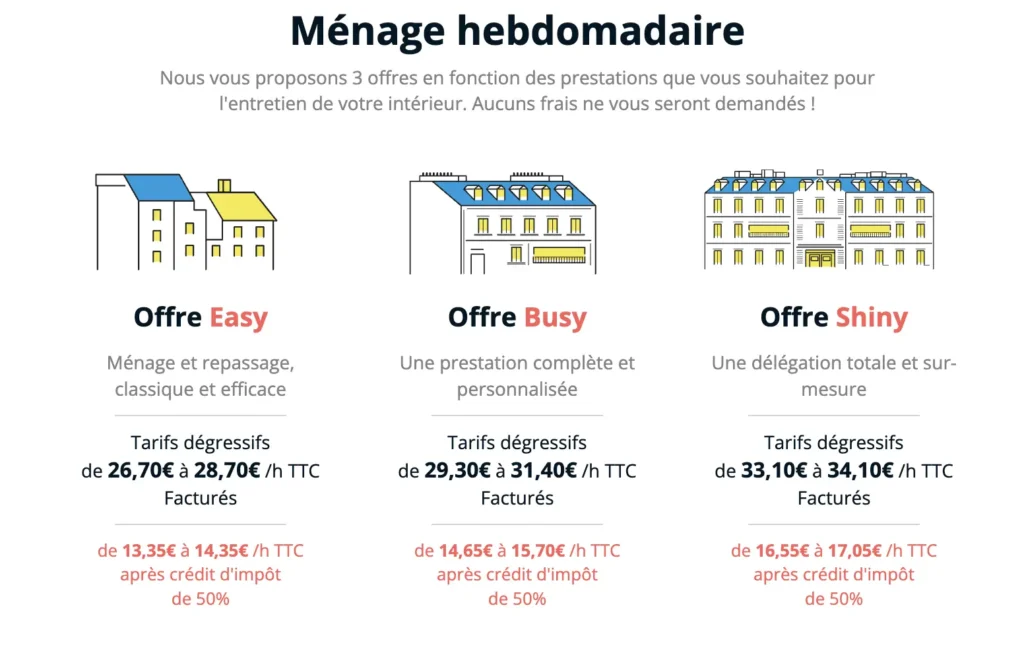 les offres de ménages à 3