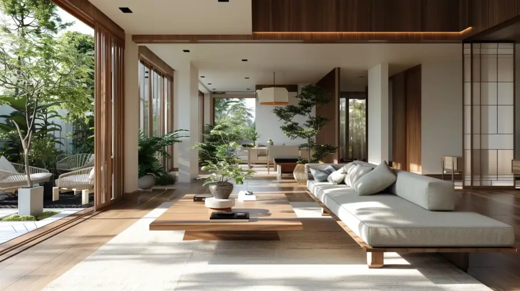 Intérieur inspiré des habitudes coréennes, simple et apaisant